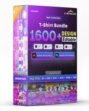 T-Shirt Design Mega Pack – 1600+ Customizable Graphics Design